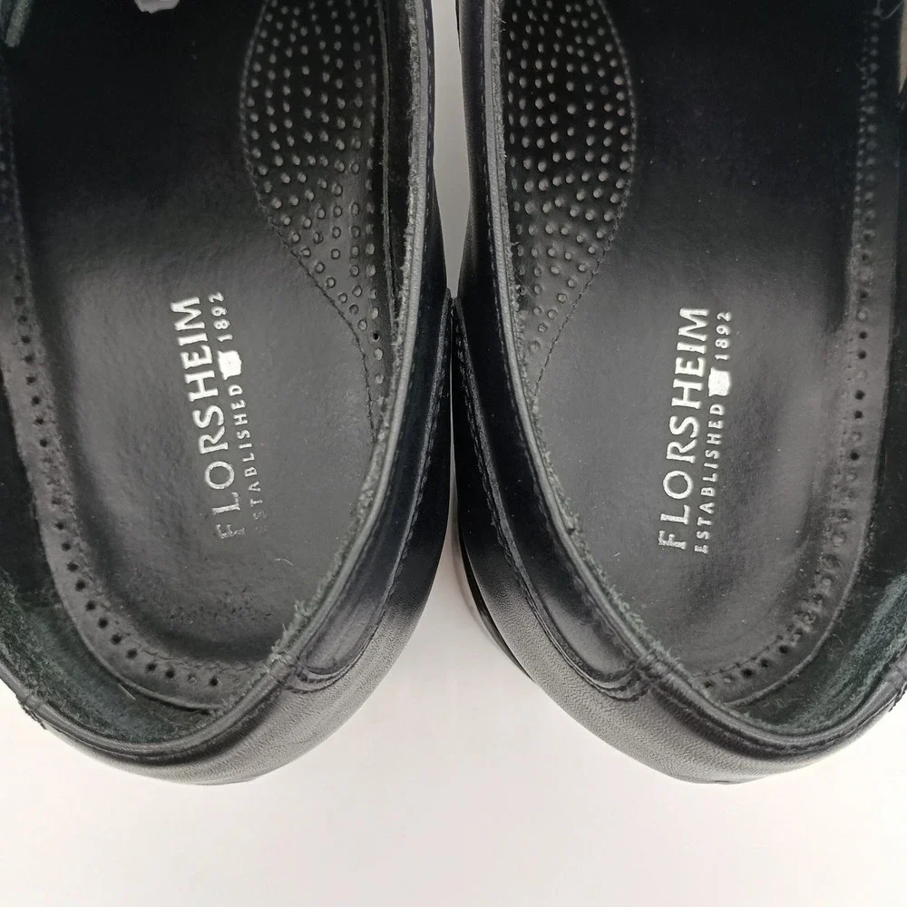 Florsheim‎ Mens Black Leather Cap Toe Oxford Dress Shoes Size 13 D